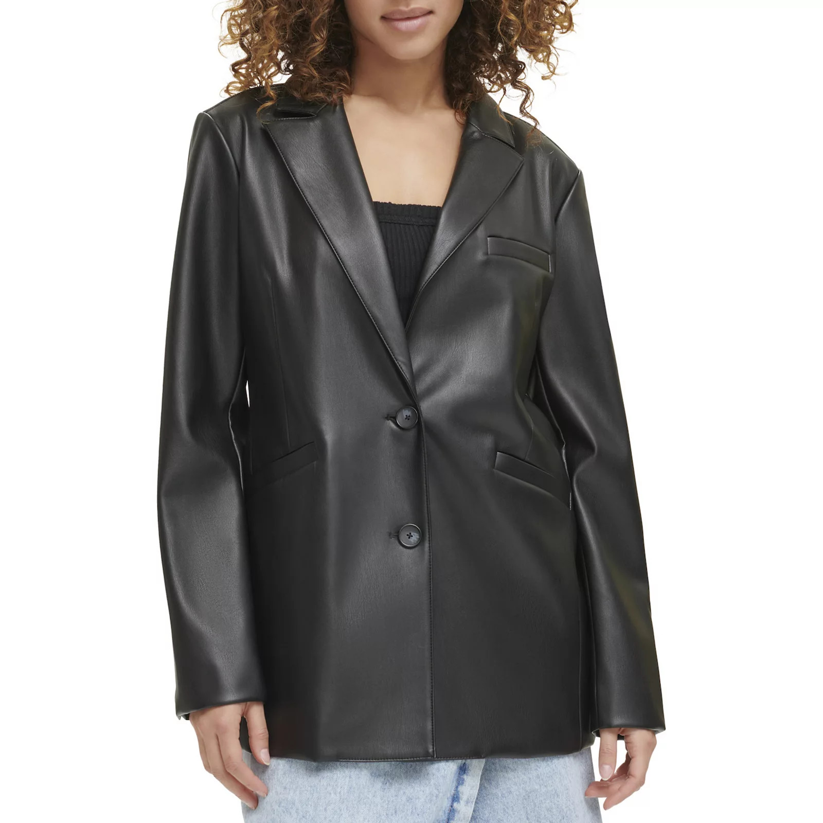 Women's Levi's® Faux Leather Blazer, Size: XS, Black | Kohl's