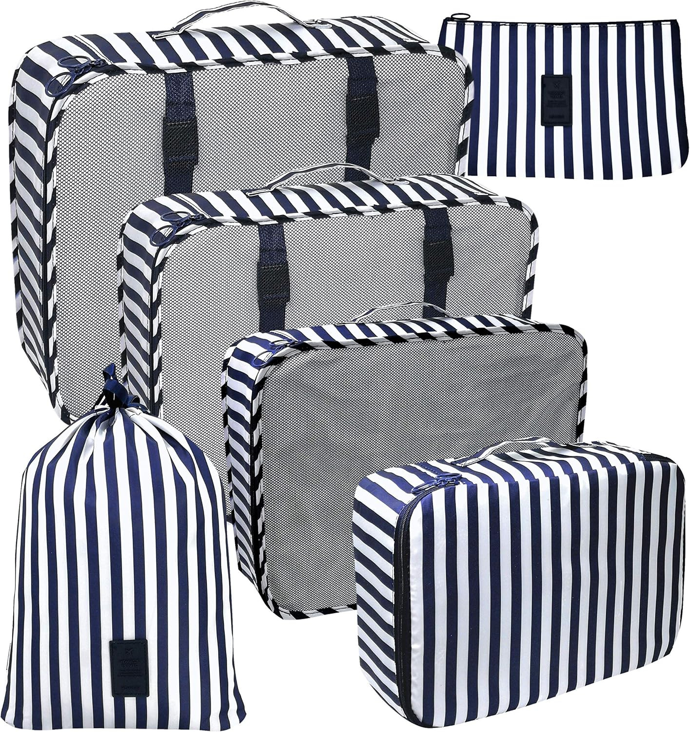 EVEK Packing Cubes Set Travel Luggage Organizer Suitcase Compact Lightweight Large Capacity | Amazon (US)