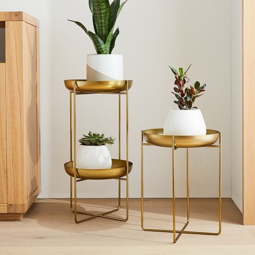 Spun Metal Plant Stand | West Elm (US)