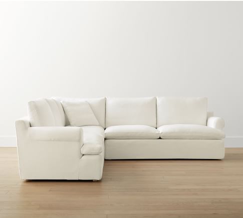 Newport Roll Arm Upholstered 3-Piece Sectional | Pottery Barn | Pottery Barn (US)