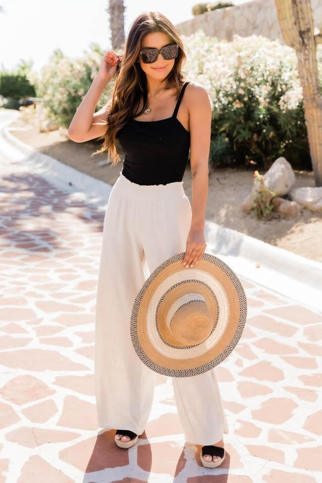 Stolen Kiss Taupe Beach Pants | The Pink Lily Boutique