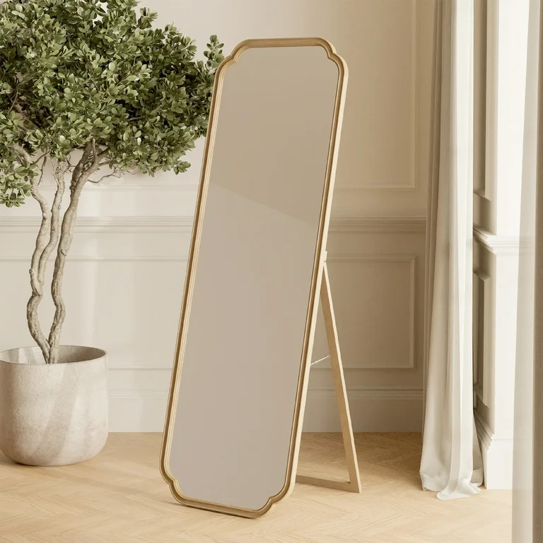 Wooden French style floor mirror, 60X20 Easel Natural | Walmart (US)