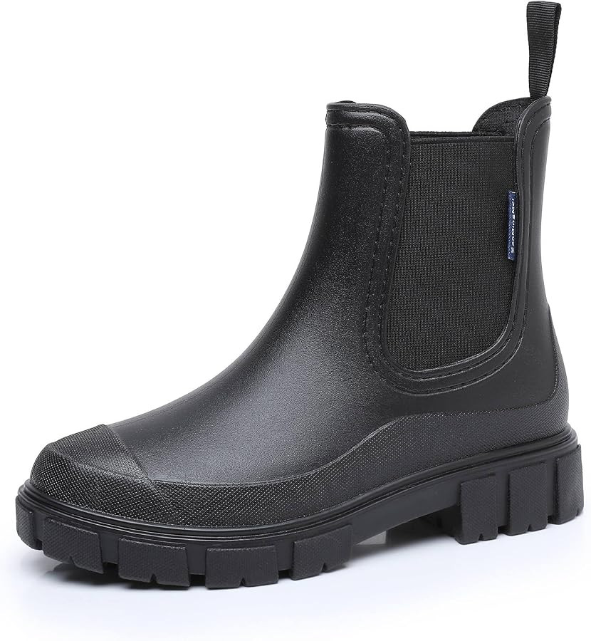 DRECAGE Gummistiefel Damen Wasserdicht Stiefel Damen Halbhoch Ankle Chelsea Boots Stylisch Stiefe... | Amazon (DE)
