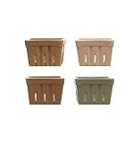 Creative Co-Op Square Stoneware (Set of 4 Colors) Berry Baskets, Multicolor, 4 Count | Amazon (US)