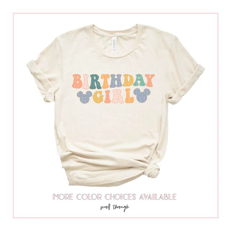 Birthday Girl Shirt, Cute Birthday Shirt Women's birthday Shirt,Retro Birthday Shirt,Birthday gif... | Etsy (US)