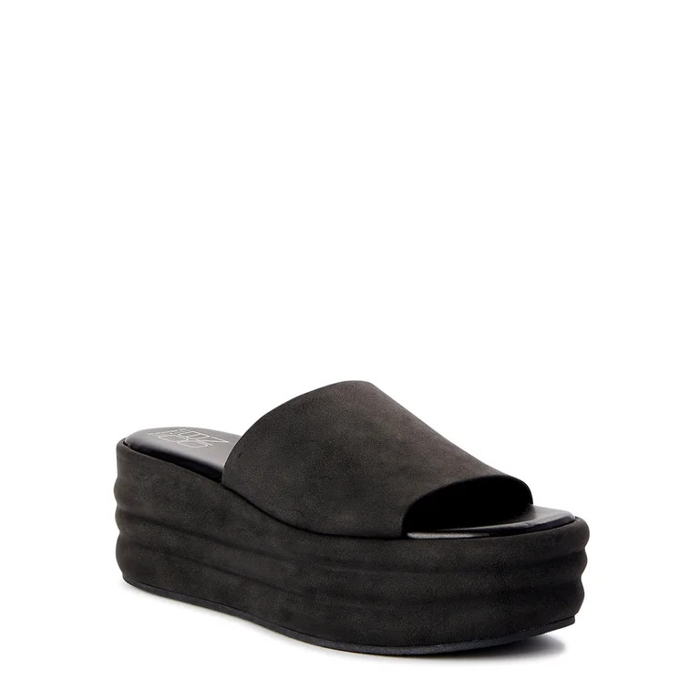No Boundaries Women's Flatform Wedge Sandals | Walmart (US)