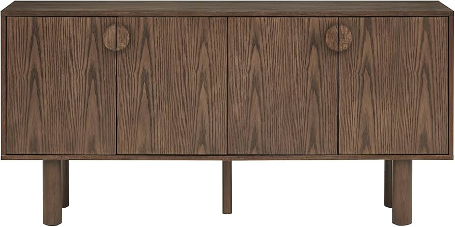 67.5" Accent Cabinet, Walnut Color TV Stand, Buffet Cabinet with Storage, Sideboard Cabinet for E... | Amazon (US)