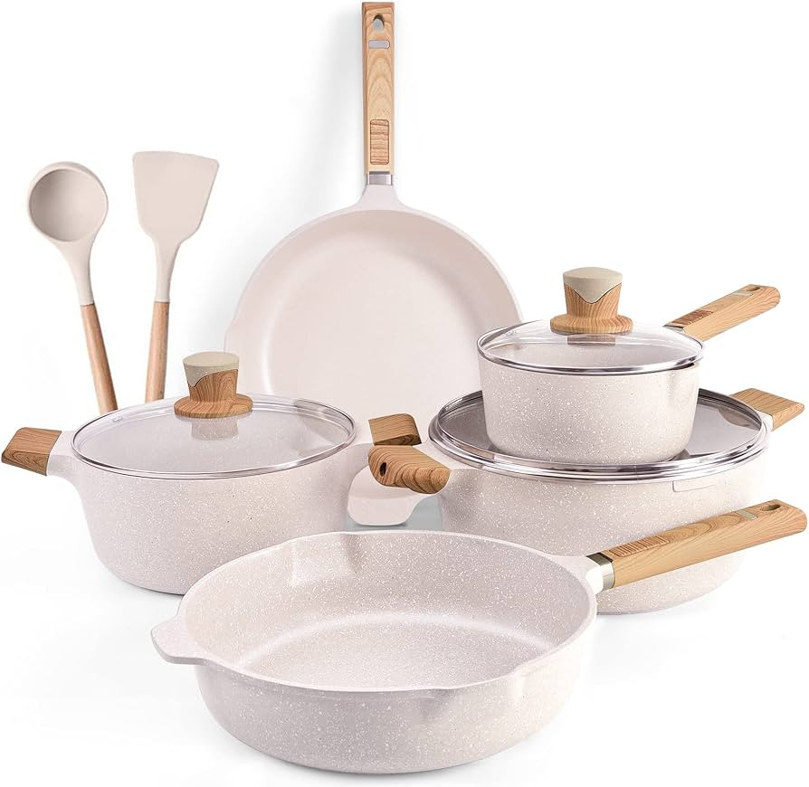 Cookware Set - Large Nonstick Pots and Pans Set Cooking Pot and Pan Set with Lids, Non-stick Gran... | Amazon (US)