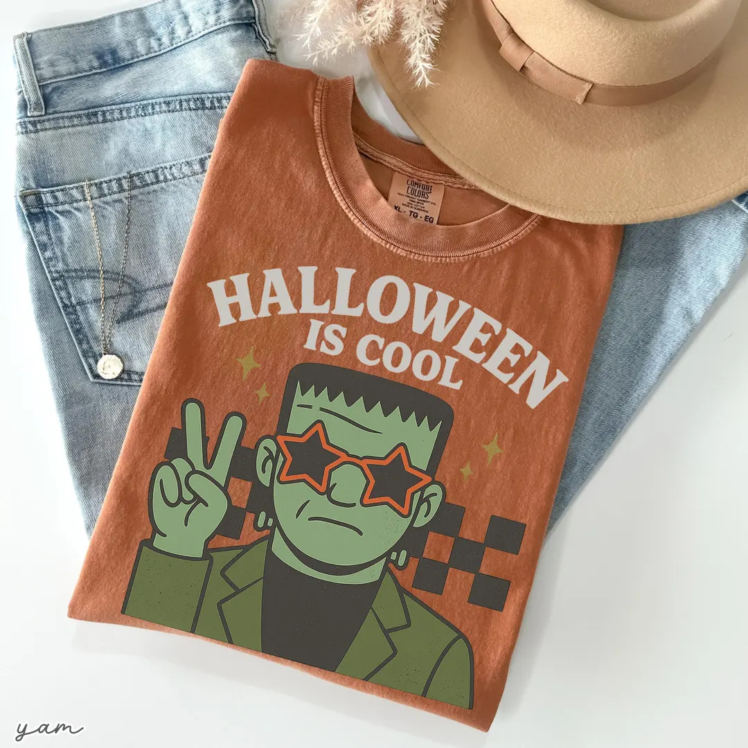 Comfort Colors® Halloween is Cool Shirt, Simple Halloween Shirt, 90s Halloween Shirt, Halloween ... | Etsy (US)