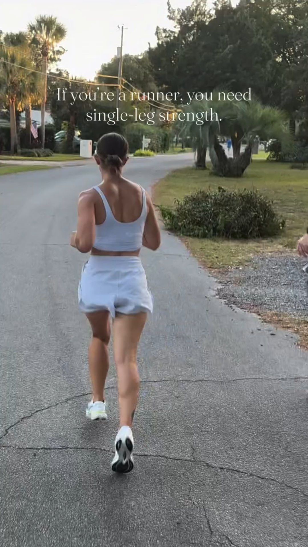 Running is essentially a series of single leg hops.
That means one leg must absorb 2-3× bodyweight, stabilize the pelvis, manage pressure through the core and pelvic floor, and then produce force again for the next step. 
When single leg strength or control is lacking, the body compensates.
That’s often when runners experience hip or knee pain, low back tightness, or pelvic floor symptoms (something I see frequently in postpartum runners).
This is also why I don’t let postpartum moms just jump straight back into running.
Almost every postpartum client I work with wants to return to running immediately, but before we do that, we rebuild capacity first. We start with controlled single leg strength, then progress to dynamic single leg movements, and THEN return to run. I see where their symptoms are along the way, and we make a decision from there. 
Single leg strength is what the body actually needs to tolerate mileage, speed, and fatigue.
I learned this the hard way, so you don’t have to. 
👉 Stay tuned for Part 2, where I’ll share my favorite single leg exercises to build toward running.

#PostpartumRunning
#ReturnToRun
#SingleLegStrength
#PelvicFloorHealth
#RunStrong