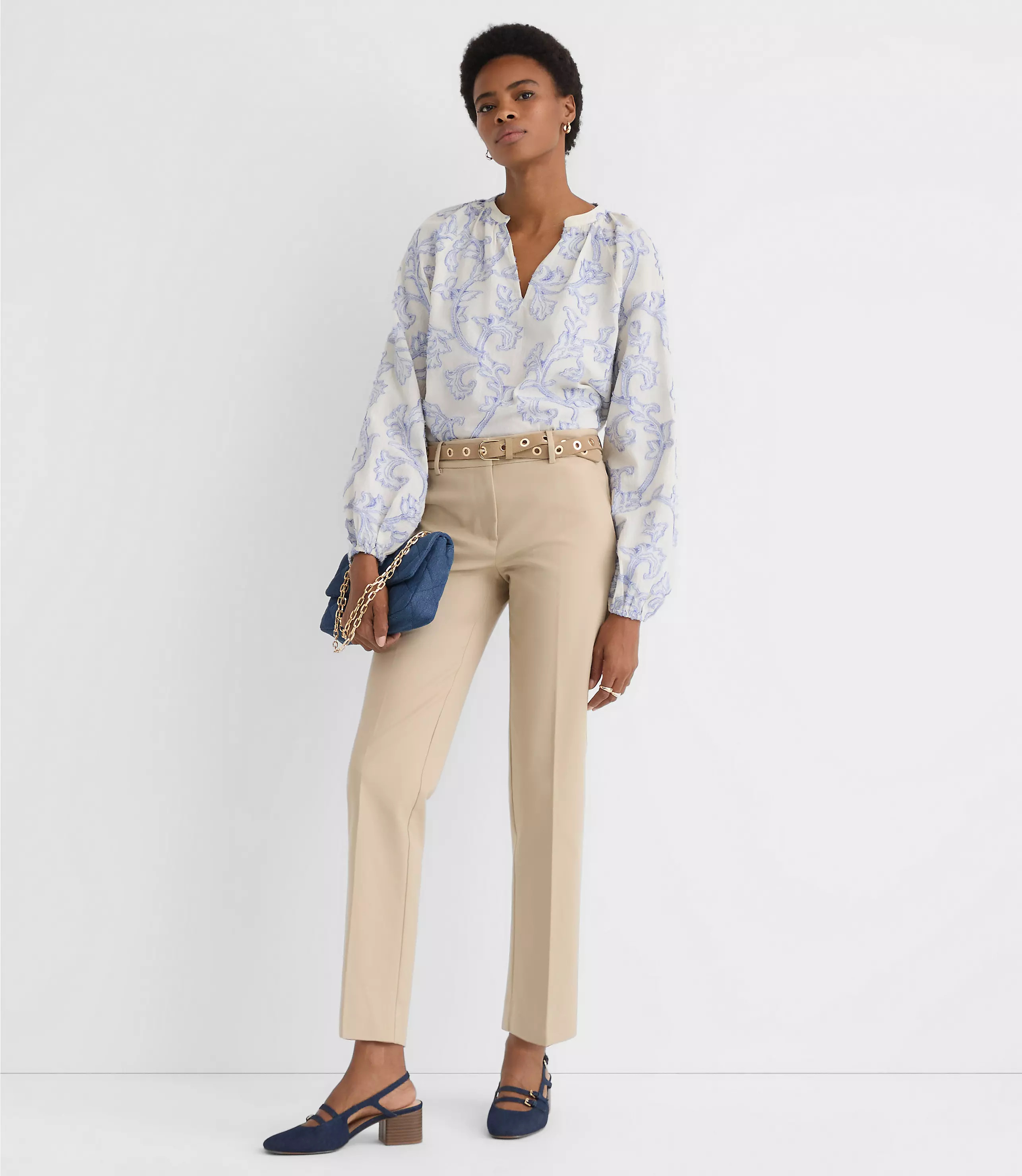 Petite Riviera Slim Pants in Doubleweave | LOFT