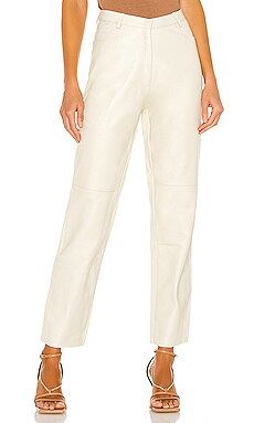 Tach Clothing Dilma Leather Pant in Ivory from Revolve.com | Revolve Clothing (Global)