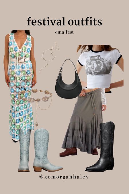 Festival outfit ideas for cma fest in nashville! I do size xxl in dress, and XL in baby tee and skirt. 

#LTKMidsize #LTKStyleTip #LTKFestival