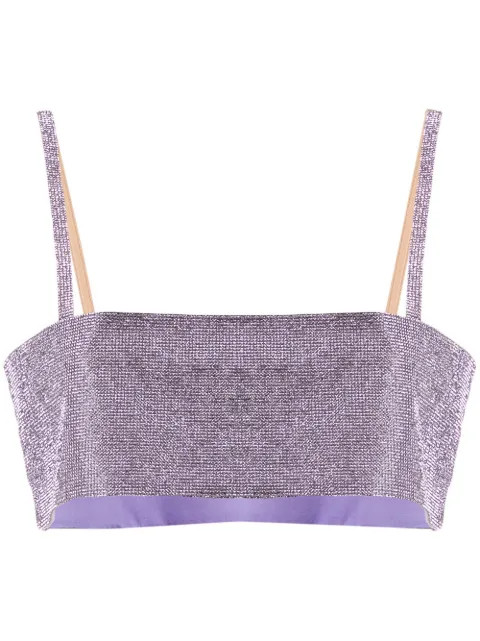 Charlotte embellished silk crop-top | Farfetch (US)
