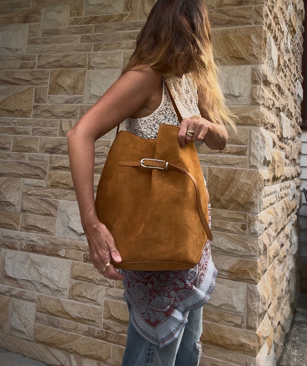 Spring Fashion, Jeans, Top, Suede Tote Bag, Free People

#LTKspring #LTKstyletip #LTKuk