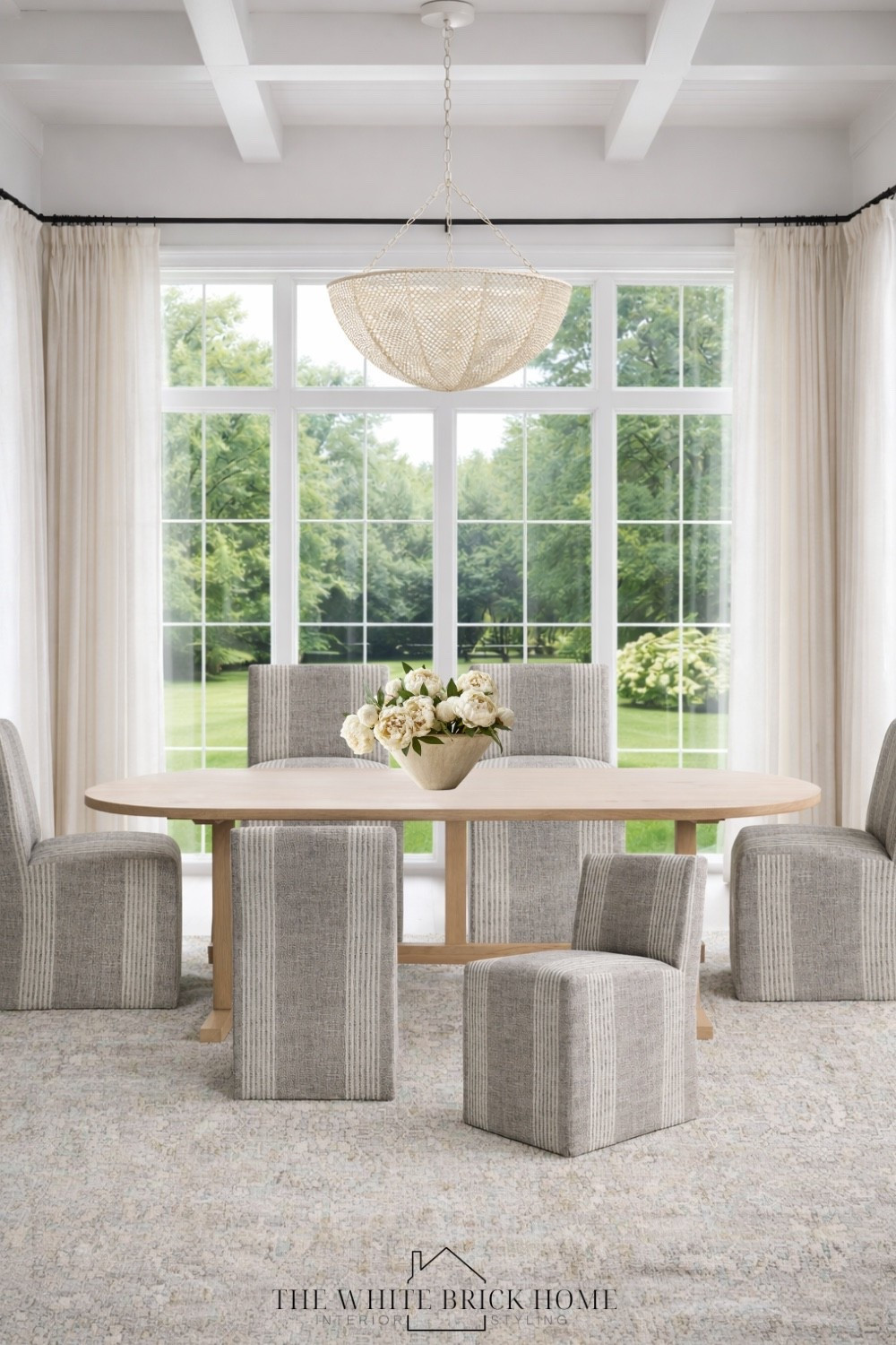 Light filled, modern traditional dining room where soft textures, warm wood, and natural light come together for everyday elegance. 

Dining room, dining room design, dining room furniture, dining room decor, dining room ideas, chandeliers, dining room chair, dining room table, white out table, dining room decor, dining room design, dining room seating, dining furniture, dining chair, area rug, dining room rug, McGee and co, Serena and lily 

#LTKHome #LTKSeasonal #LTKSaleAlert