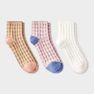 Women's Waffle 3pk Ankle Socks - Universal Thread™ 4-10 | Target