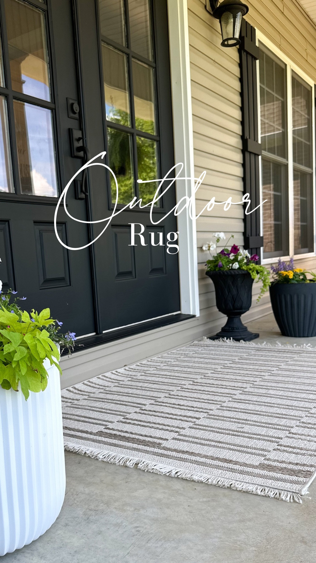 🚨 This is the lowest price I have seen on my front porch rug at Wayfair. 🚨

Looking to spruce up your outdoor spaces? Start by adding in an outdoor rug! I used this one all season last year and it still looks brand new. Can’t wait to get it back out. 

This is the Loloi Malibu and I did the 3’9” X 5’9” size for my double doors. 🖤

Sale ends today! 4/28

#LTKHome #LTKSeasonal #LTKSaleAlert