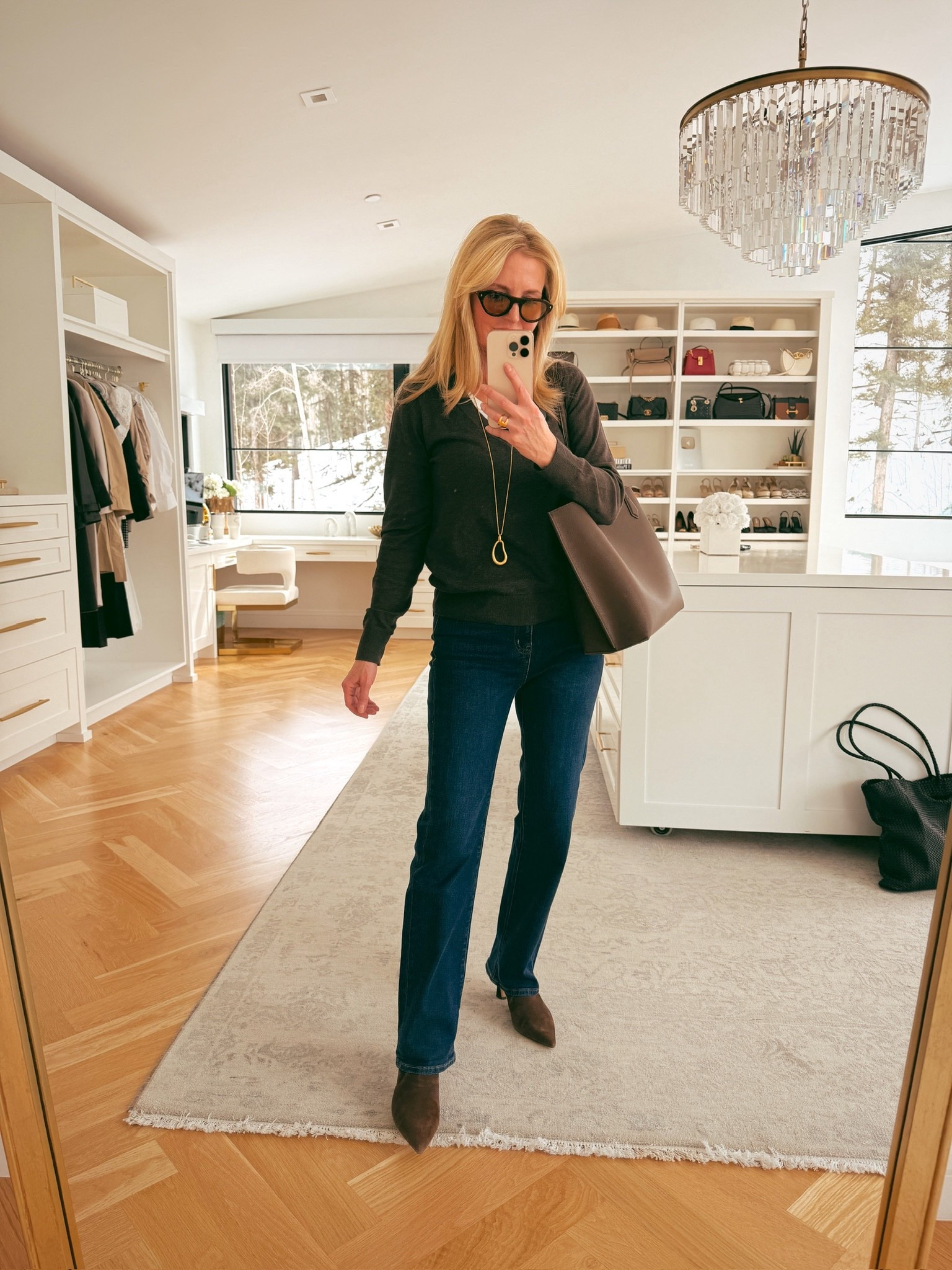 THESE JEANS. $50. 🤯 The fit is very on-trend and the darker wash is so flattering and chic. Very Parisian. They also have a great amount of stretch and run TTS. 

But seriously…$50 you guys…my mind is blown!!! 

#LTKOver40 #LTKmomlife #LTKSeasonal

#LTKSeasonal #LTKOver40