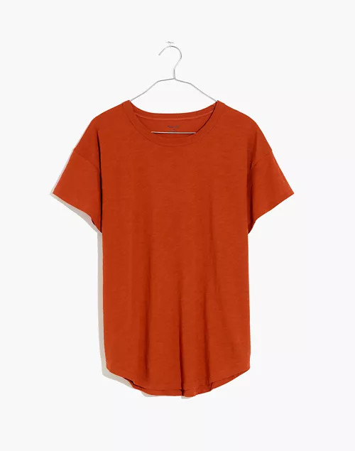 Whisper Cotton Rib-Crewneck Tee | Madewell