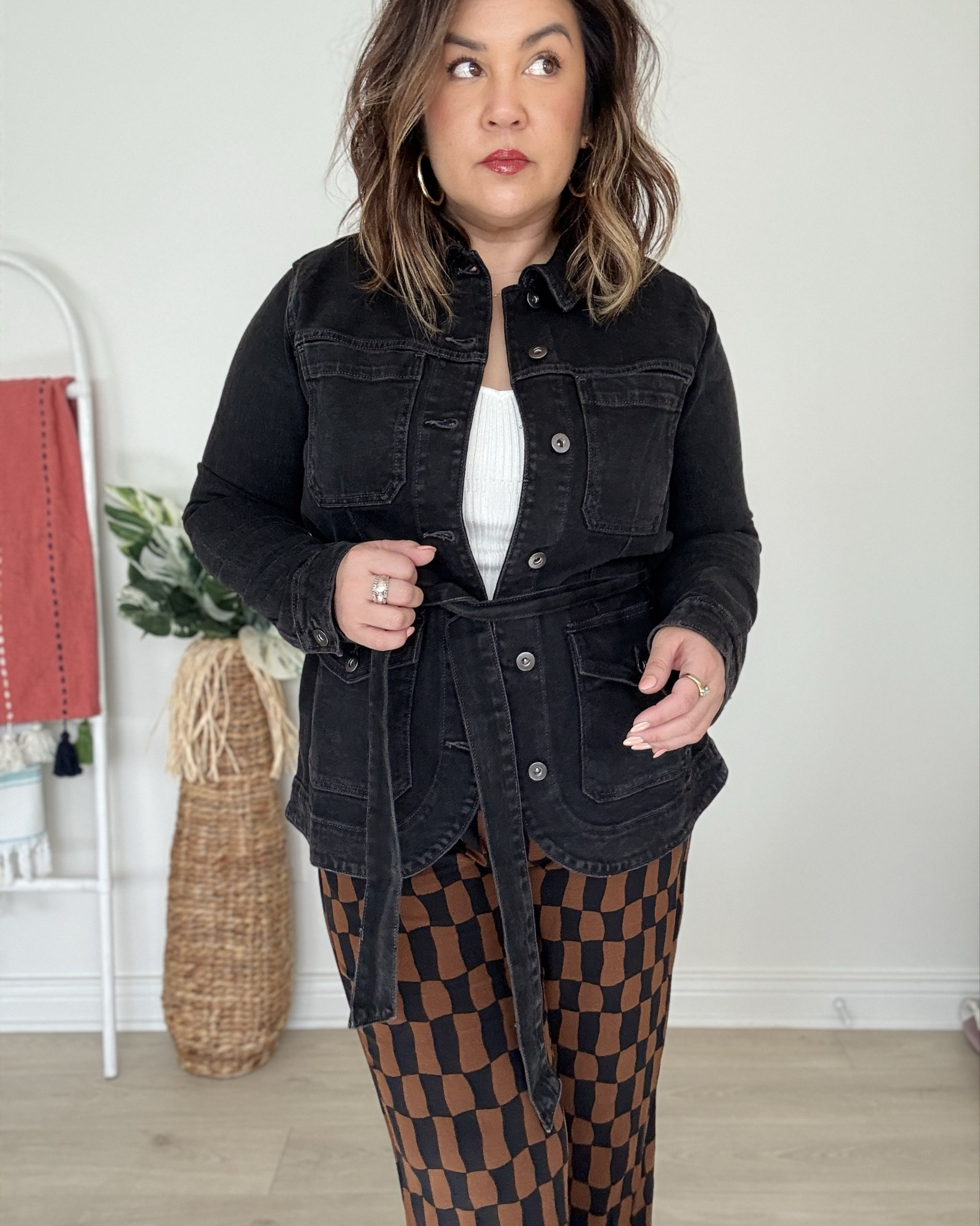 Fun, funky, but most of all comfy! 

Bottoms & Jacket: Old Navy Sz M
Top Kohls Sz L