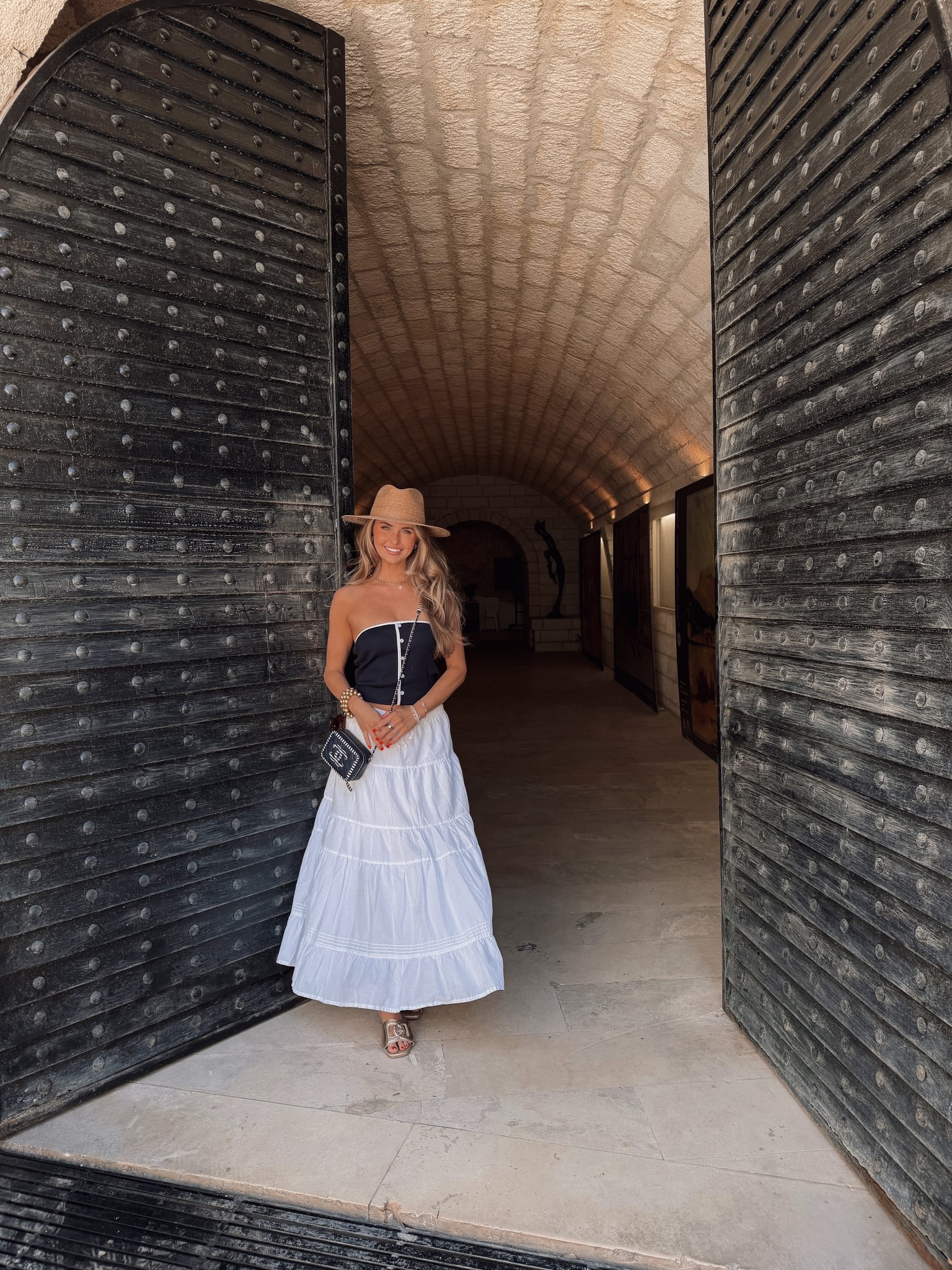 code SHEALEIGH for first month free at Vivrelle🫶🏽🫶🏽 

europe outfit, euro summer outfit, greece outfit, italy outfit, vacation outfit, travel outfit, sightseeing outfit, summer outfit, coastal chic, mediterranean style, effortless style, feminine outfit, romantic outfit, classic summer outfit, black and white outfit, strapless top, corset top, structured top, white midi skirt, flowy skirt, cotton skirt, chic basics, neutral outfit, minimalist style, elevated casual, timeless style, straw hat outfit, wide brim hat, woven hat, gold sandals, flat sandals, designer inspired sandals, gold jewelry, bracelet stack, vacation accessories, museum outfit, city exploring outfit, day to night outfit, classy outfit, outfit inspo, ootd inspo 

#LTKootd #LTKvlog #LTKTravel