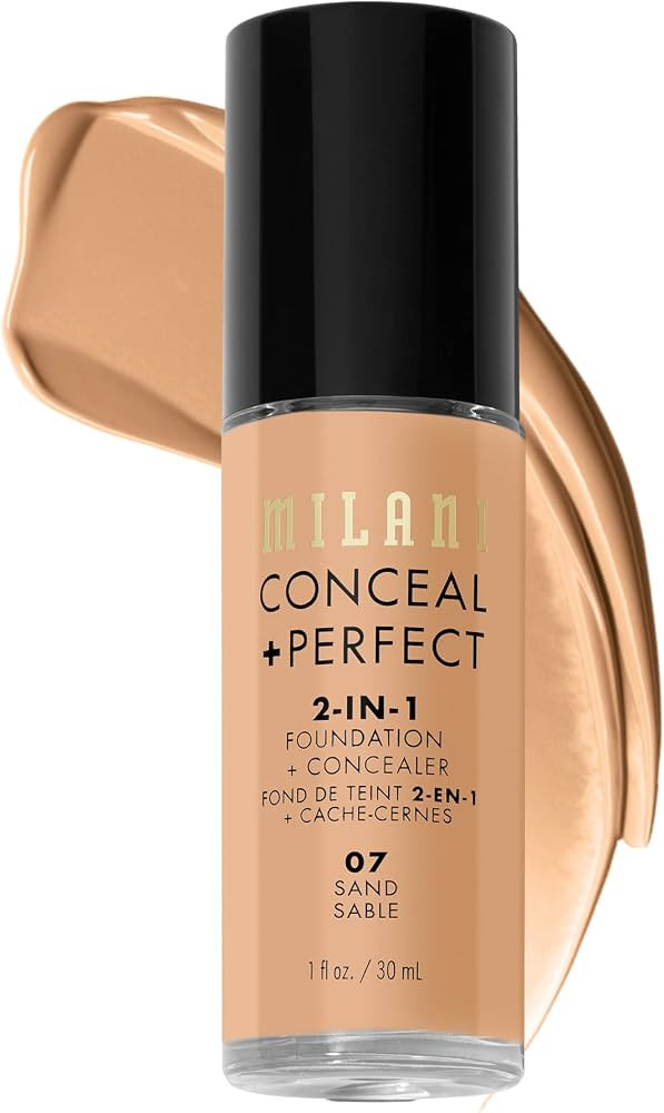 Milani Conceal + Perfect Liquid Foundation in Sand, 1 Fl. Oz. | Amazon (US)