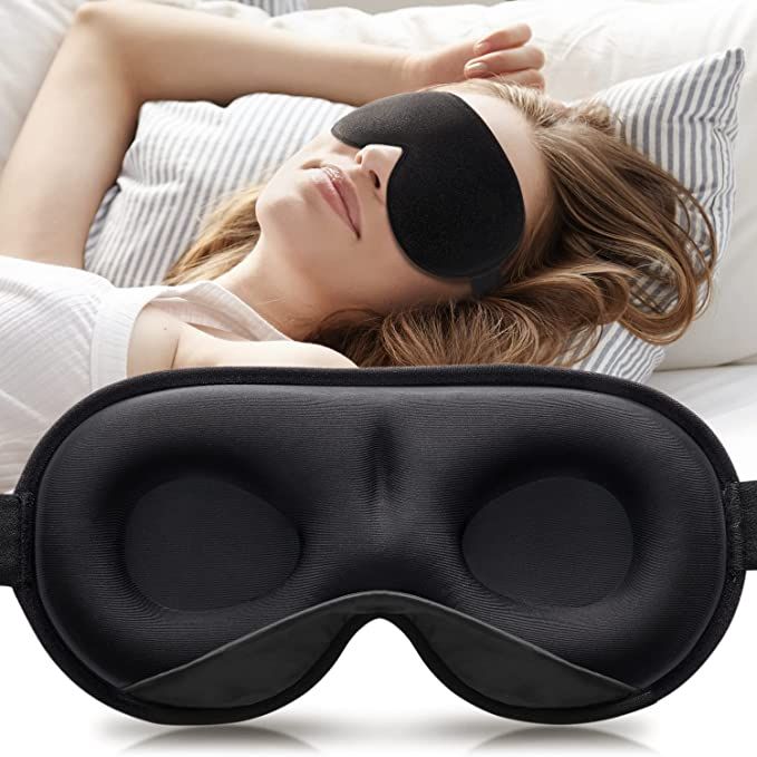 YFONG Weighted Sleep Mask, Women Men 3D Eye Mask Blocking Lights Sleeping Mask (4.2oz/120g), Pres... | Amazon (US)