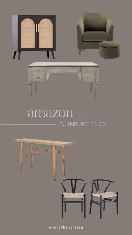 Amazon furniture finds, desk, armchair, bench, chairs, cabinetts

#LTKhome