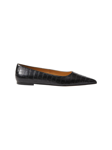 Weekend Collection Pointy Toe Croco Ballet Flat | Ann Taylor