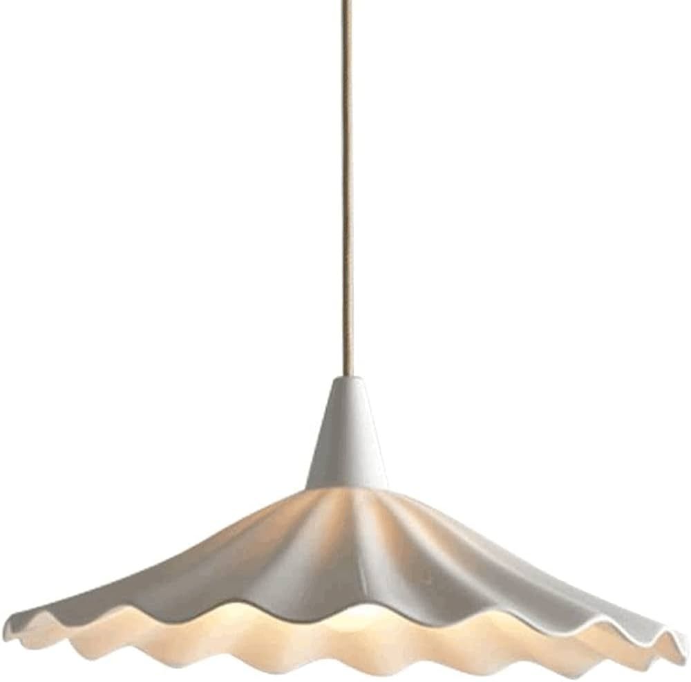 TONGOTDI Japanese Style Pleated Ceramic Pendant Lamp E27 1-Light Modern Minimalist Porch Aisle Pe... | Amazon (US)