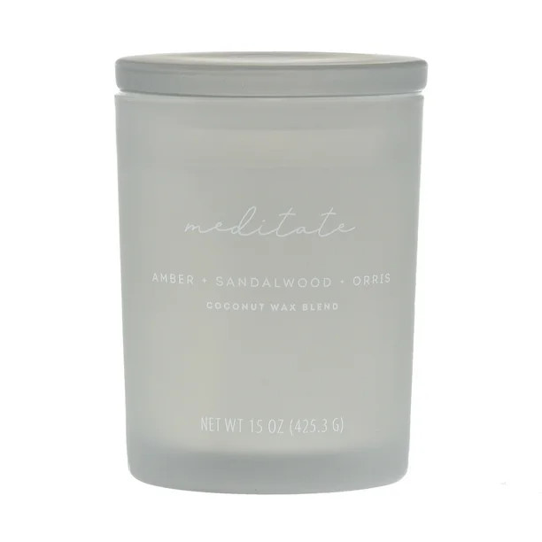 15oz Scented 2-wick Spa Candle - Meditate (AMBER + SANDALWOOD + ORRIS) | Walmart (US)