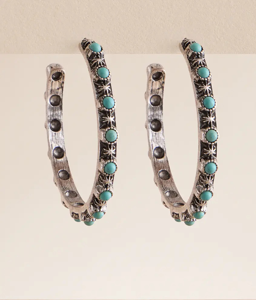 Turquoise Hoop Earring | Buckle