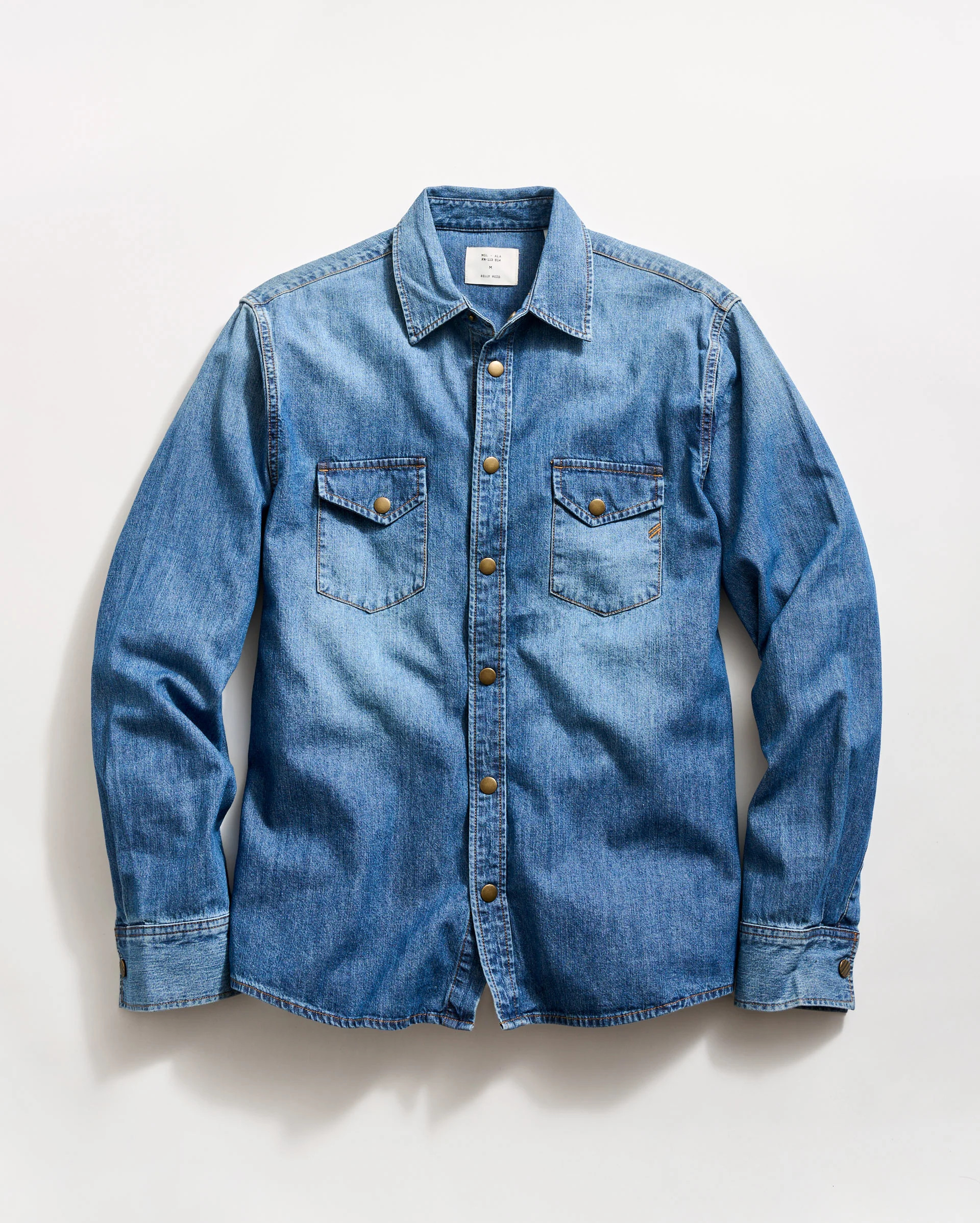 Billy Reid Shoals Denim Shirt, Light Indigo | Billy Reid