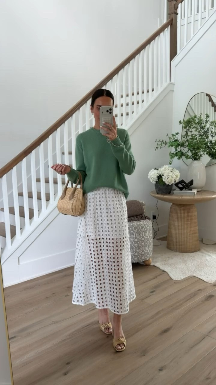 Summer chic outfit, feminine style, white skirt, sunday brunch, annabrstyle

#LTKootd