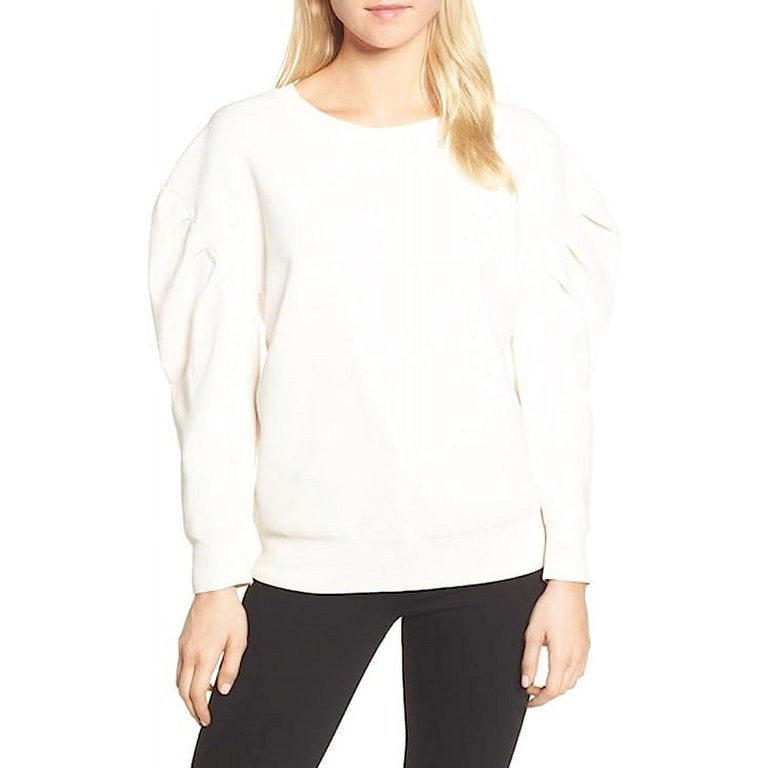 Trouve Puff Sleeve Sweater, Pink Sheer (Small) | Walmart (US)