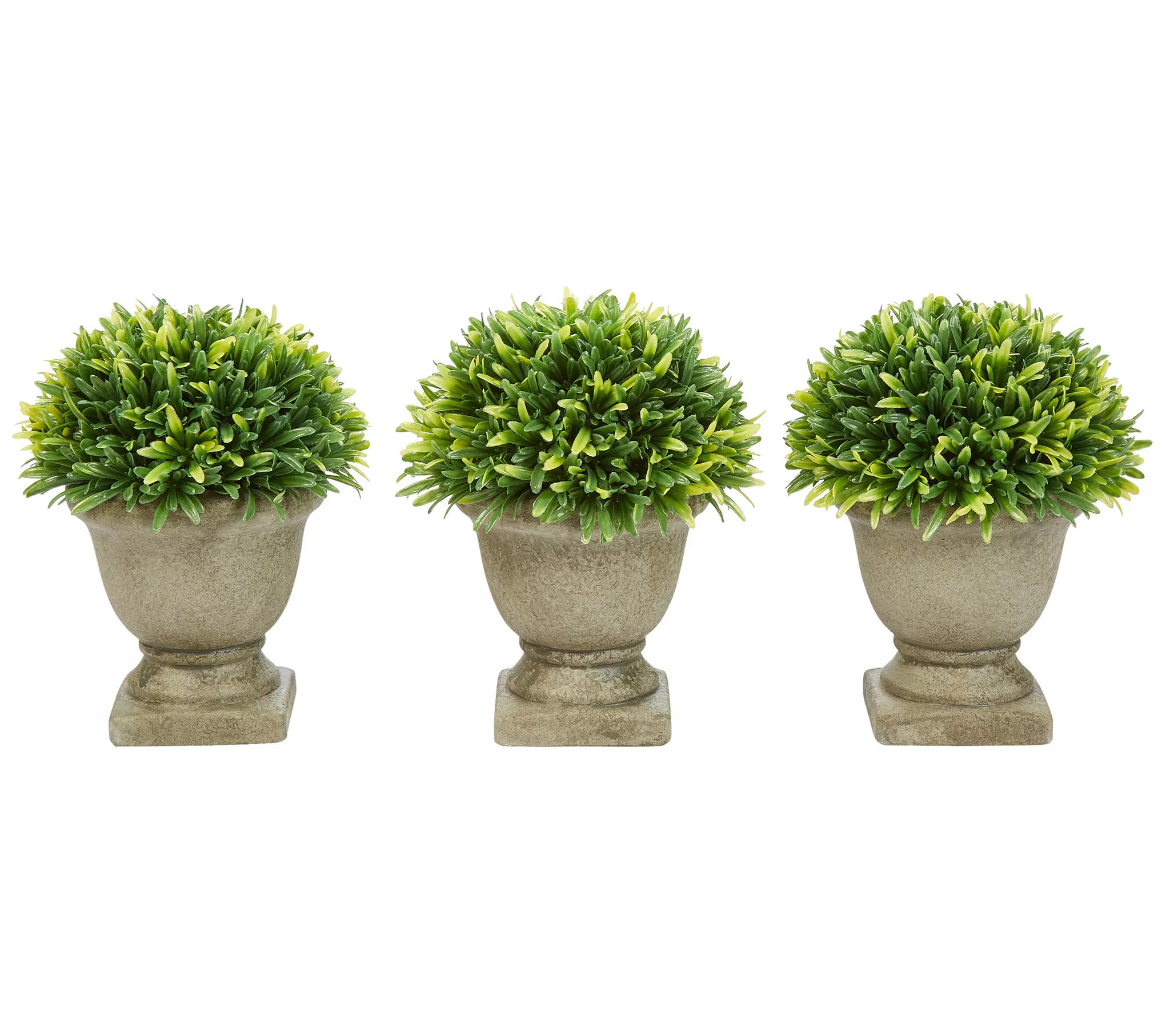 Nature Spring Set of 3 Potted Faux Grass Plants | QVC