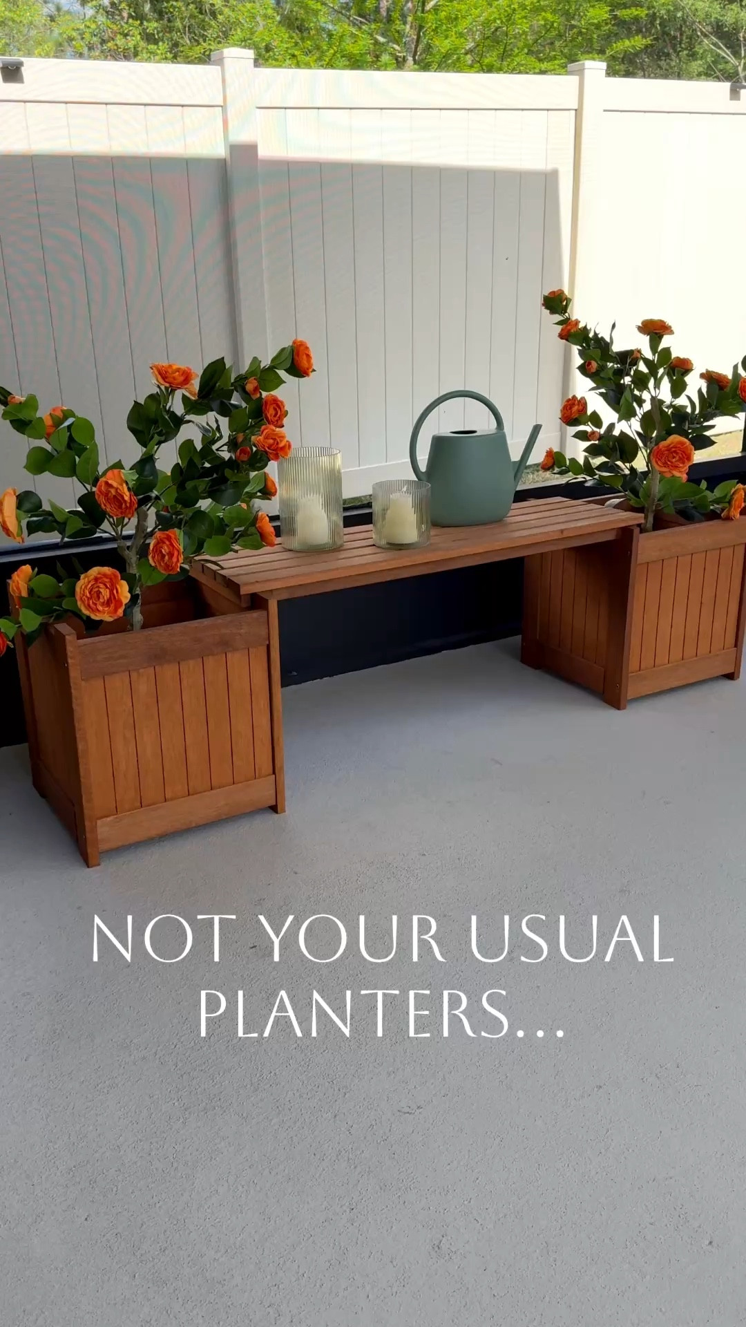 Planters that double as a bench! I’ve had this over a year now and still love it so much 😍 perfect patio addition! 

Patio decor, front porch inspo, faux florals, Amazon home finds, home hacks 

#LTKSeasonal #LTKSaleAlert #LTKHome