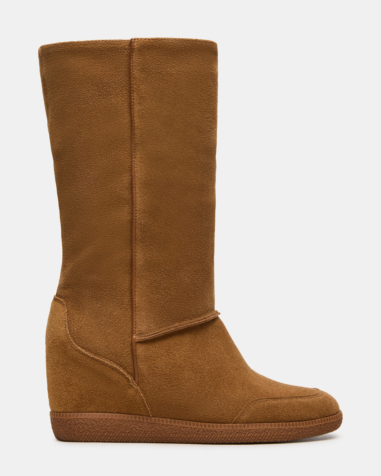 Steve Madden Women's Woodside Wedge Boots - Chestnut Suede - Size 9.5 - Leather | Steve Madden (US)