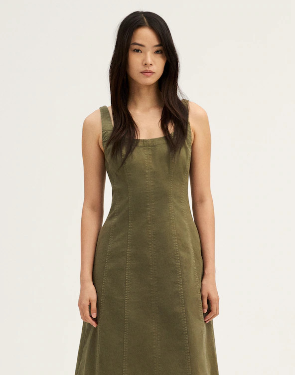 Seamed Scoopneck Midi Dress | Madewell