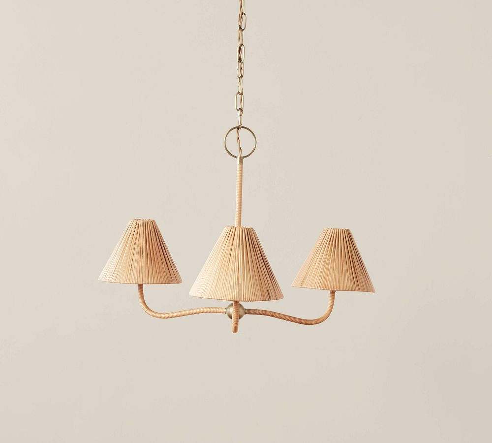 Dayna Round Rattan Chandelier (30") | Pottery Barn (US)