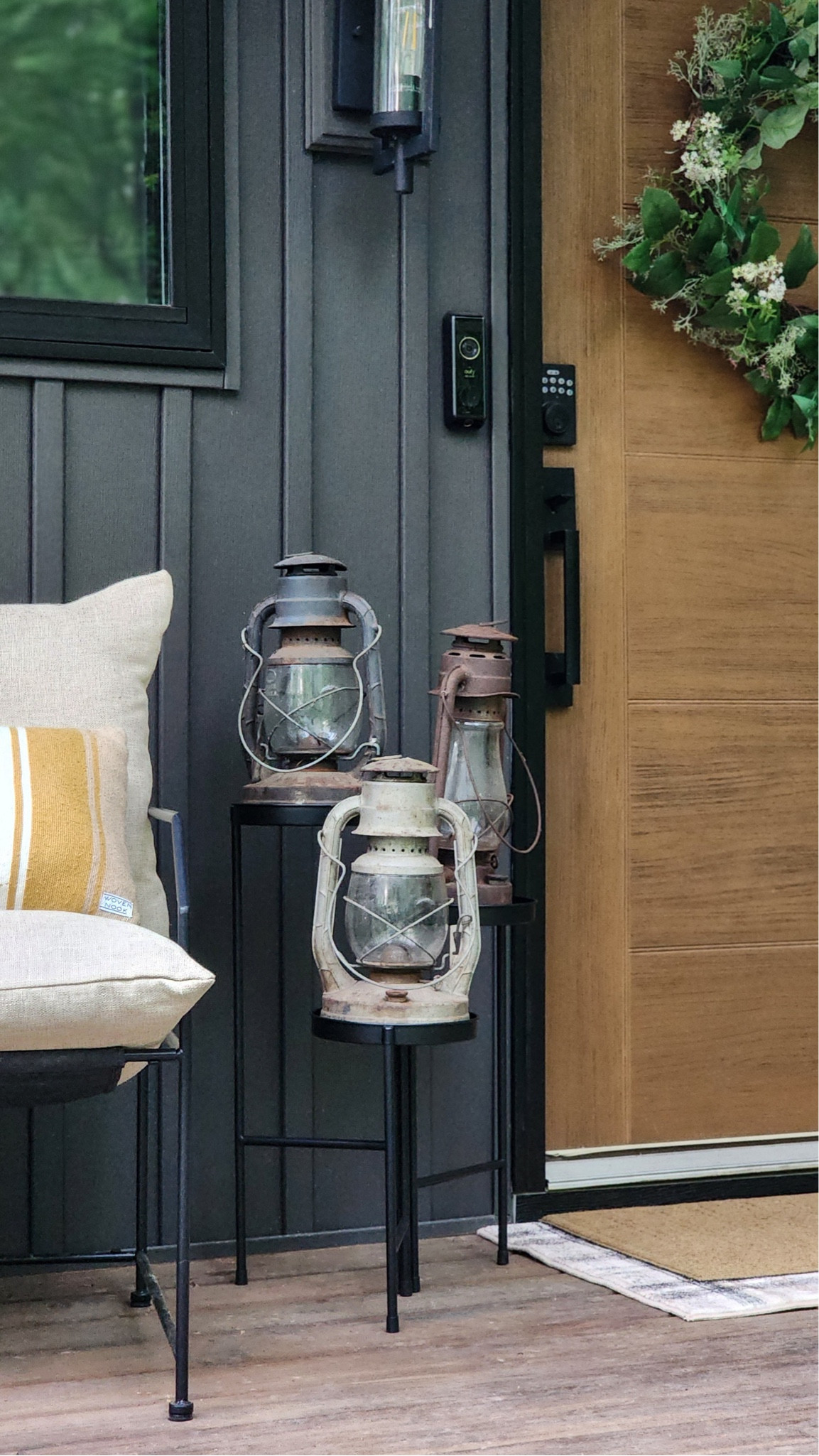 The simple black metal 3 tier plant stand arrived. It’s the perfect way to display the vintage lanterns my dad gifted me and it’s under $20! Love this addition to our spring - summer front porch look.

#LTKFindsUnder50 #LTKHome #LTKSeasonal