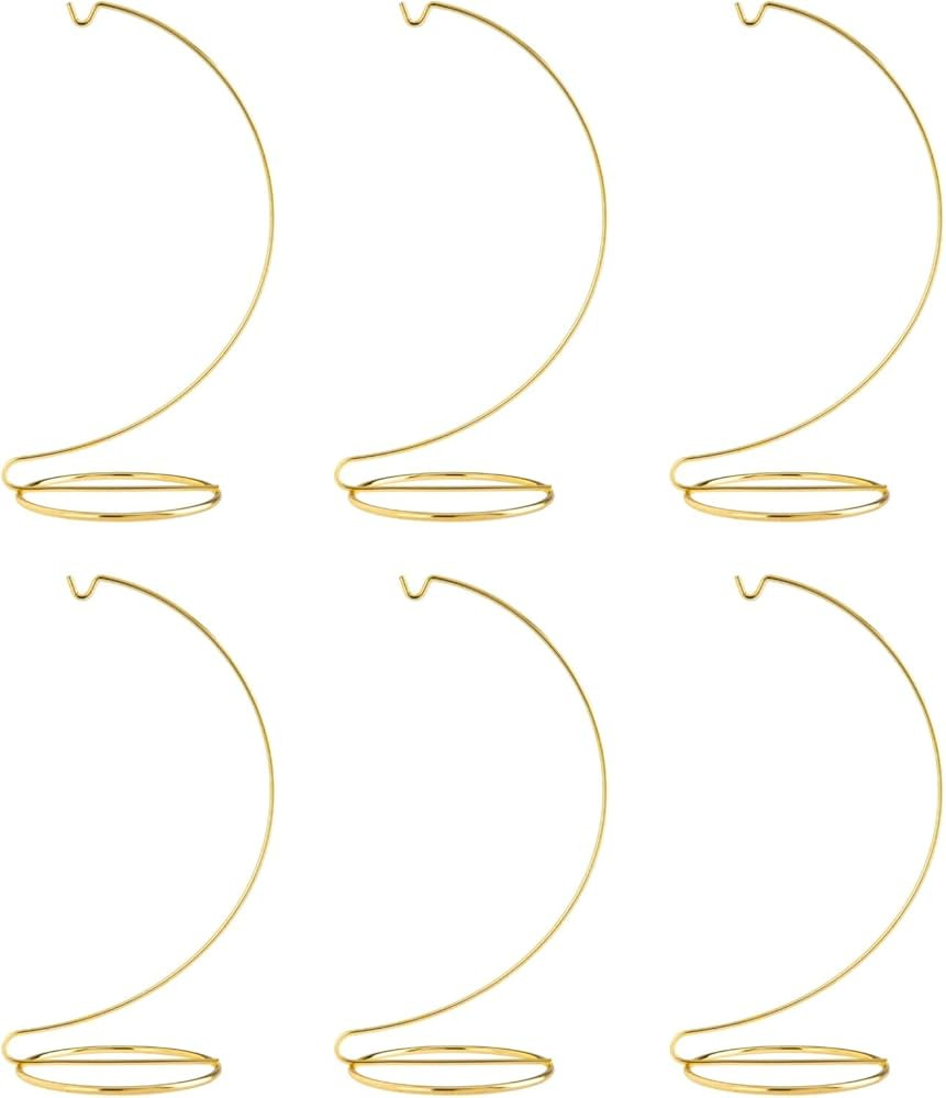 Creative Hobbies 10 Inch Tall Gold Metal Ornament Display Hanger Stands for Displaying Christmas ... | Amazon (US)