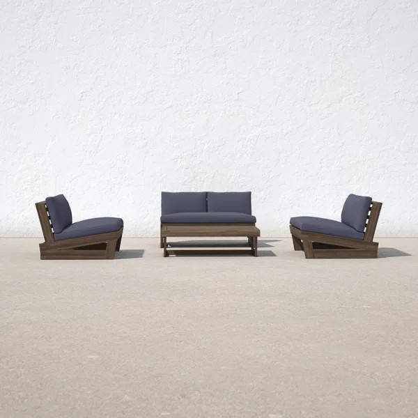 Louise 4 Piece Sofa Seating Group with Cushions | Wayfair North America