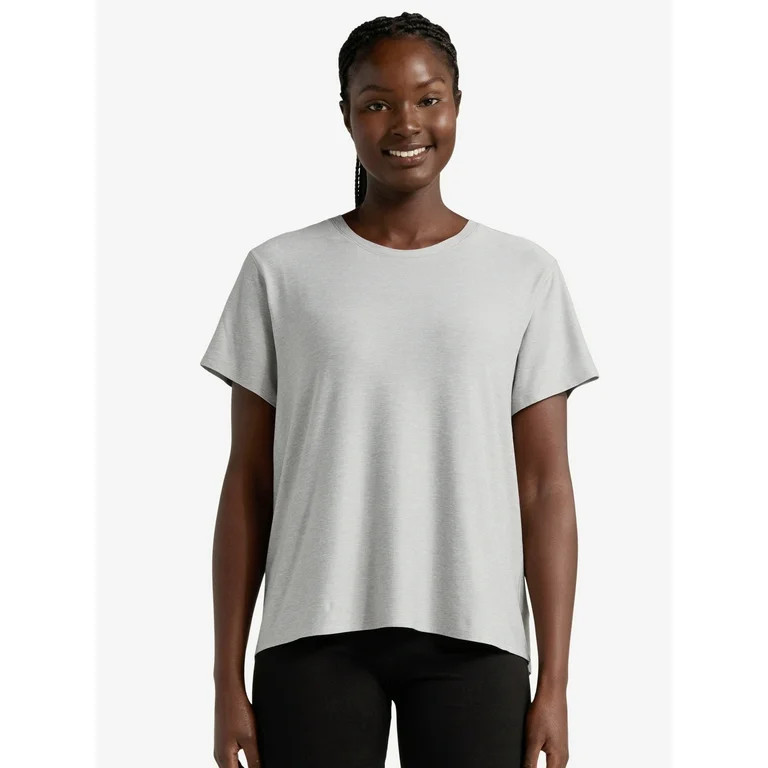 Athletic Works Women's and Women's Plus ButterCore Tee with Short Sleeves, Sizes XS-4X | Walmart (US)