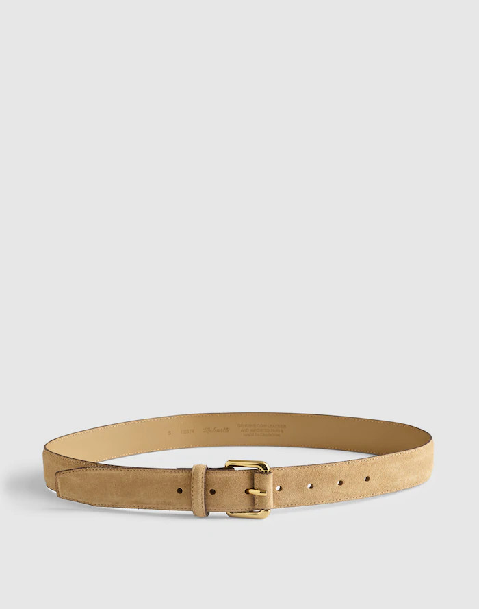 Roller-Buckle Belt in Suede | Madewell