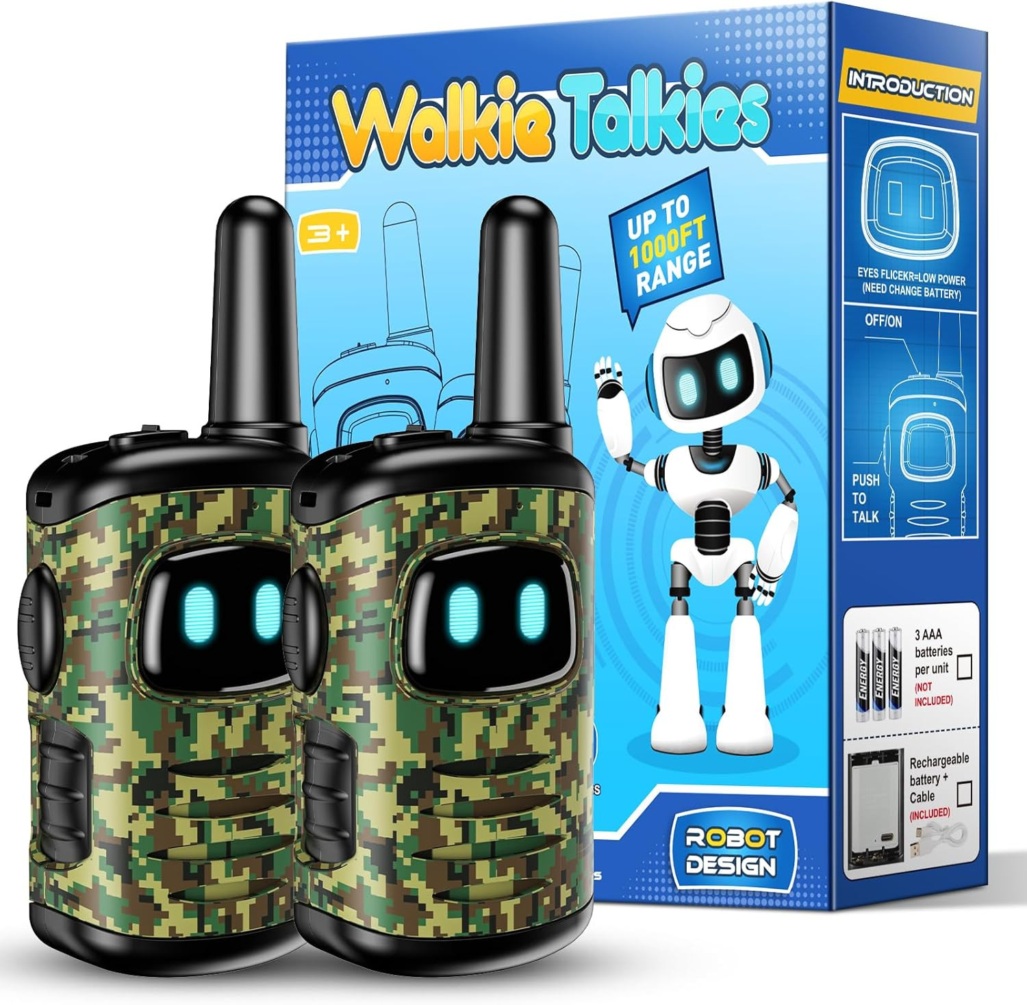 Toys for 3-8 Year Old Boys: comedyfun Mini Robots Walkies Talkies 2 Pack Easter Birthday Gifts fo... | Amazon (US)