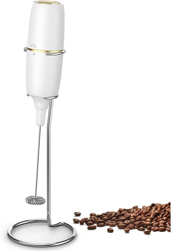 Milk Frother Handheld Foam Makfer for Coffee, Electric Drink Mixer and Milk Foamer for Cappuccino... | Amazon (US)