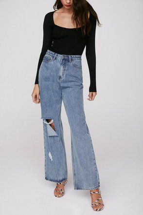 Acid Wash What You Say Distressed Jeans | NastyGal (US & CA)