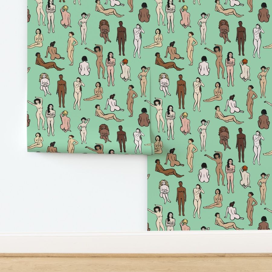 Nudes Green | Spoonflower